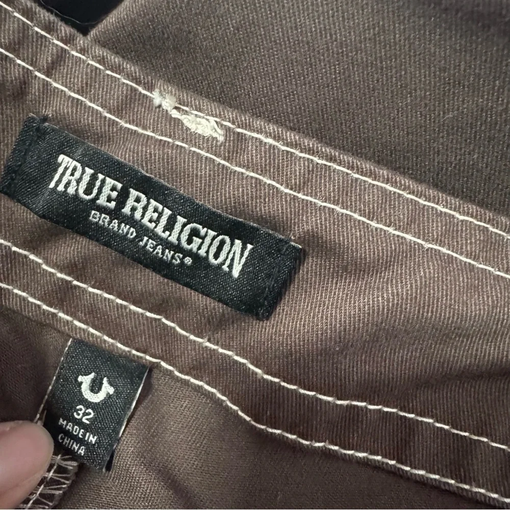 NWT True Religion Men 32x32 Bobby Baggy Cargo Military Pants Chocolate Brown